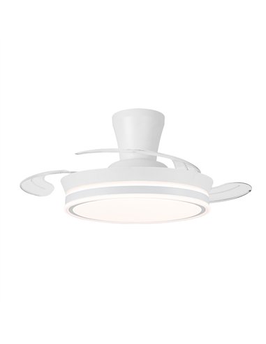 Ventilador LED aspas retráctiles Supereco Long Mini 39W 3822Lm CCT