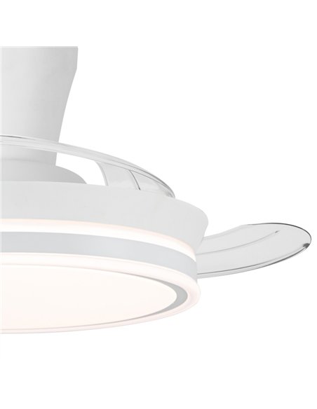 Ventilador LED aspas retráctiles Supereco Long Mini 39W 3822Lm CCT