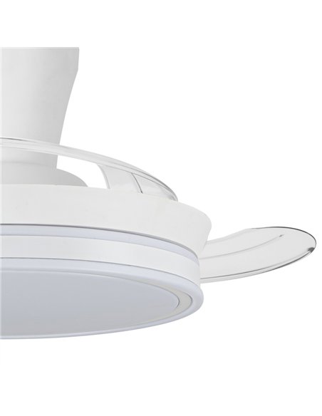 Ventilador LED aspas retráctiles Supereco Long Mini 39W 3822Lm CCT