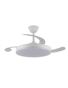 Ventilador LED aspas retráctiles Milky M Eco 45W 4400Lm CCT 2