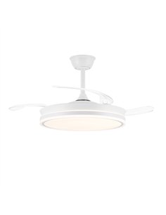 Ventilador LED aspas retráctiles Evo Blanco 72W 7920Lm CCT Dim Smart