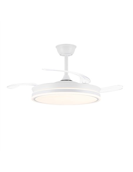 Ventilador LED aspas retráctiles Evo Blanco 72W 7920Lm CCT Dim Smart
