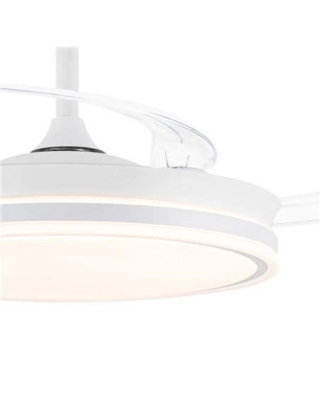 Ventilador LED aspas retráctiles Evo Blanco 72W 7920Lm CCT Dim Smart