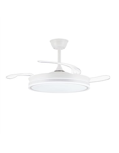 Ventilador LED aspas retráctiles Evo Blanco 72W 7920Lm CCT Dim Smart