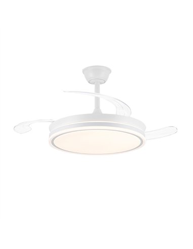 Ventilador LED aspas retráctiles Evo Blanco 72W 7920Lm CCT Dim Smart