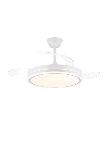 Ventilador LED aspas retráctiles Evo Blanco 72W 7920Lm CCT Dim Smart