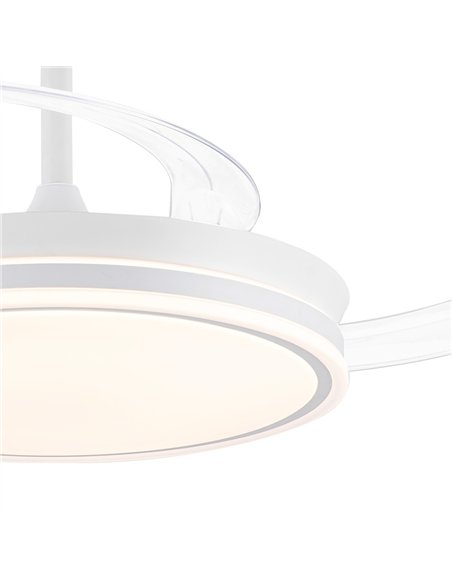 Ventilador LED aspas retráctiles Evo Blanco 72W 7920Lm CCT Dim Smart