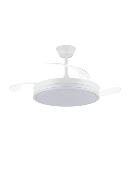 Ventilador LED aspas retráctiles Evo Blanco 72W 7920Lm CCT Dim Smart