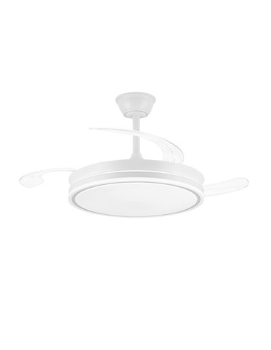 Ventilador LED aspas retráctiles Evo Blanco 72W 7920Lm CCT Dim Smart