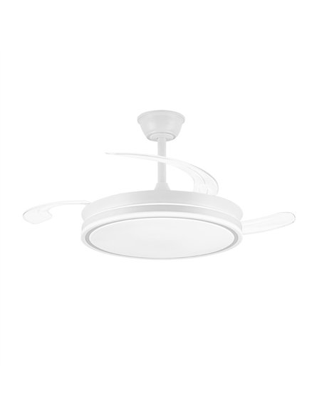 Ventilador LED aspas retráctiles Evo Blanco 72W 7920Lm CCT Dim Smart