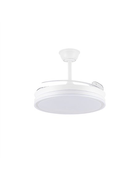 Ventilador LED aspas retráctiles Evo Blanco 72W 7920Lm CCT Dim Smart