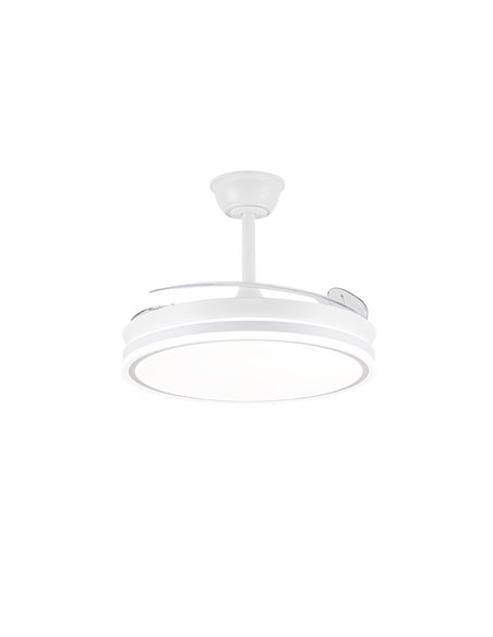Ventilador LED aspas retráctiles Evo Blanco 72W 7920Lm CCT Dim Smart