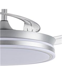 Ventilador LED aspas retráctiles Evo Plata 72W 7920Lm CCT Dim Smart 2