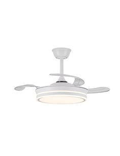 Ventilador LED aspas retráctiles Evo Mini Blanco 46W 5520Lm CCT Dim Smart