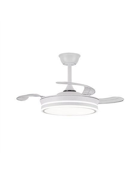 Ventilador LED aspas retráctiles Evo Mini Blanco 46W 5520Lm CCT Dim Smart