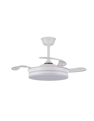 Ventilador LED aspas retráctiles Evo Mini Blanco 46W 5520Lm CCT Dim Smart