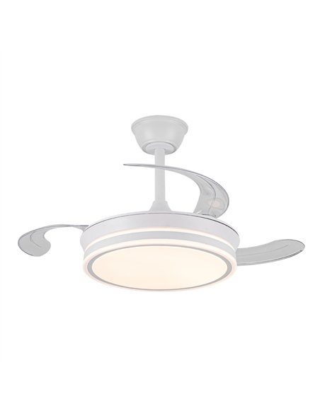 Ventilador LED aspas retráctiles Evo Mini Blanco 46W 5520Lm CCT Dim Smart