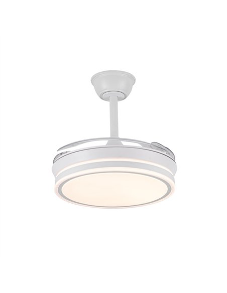 Ventilador LED aspas retráctiles Evo Mini Blanco 46W 5520Lm CCT Dim Smart