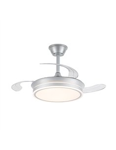 Ventilador LED aspas retráctiles Evo Mini Plata 46W 5520Lm CCT Dim Smart