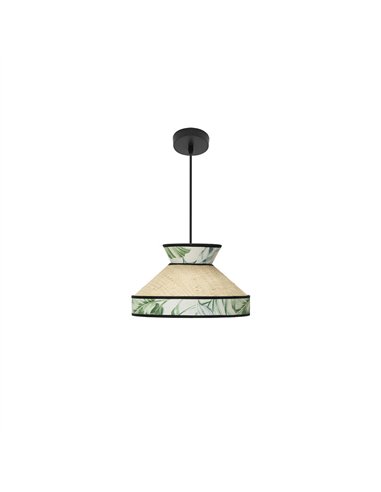 Colgante Constantinopla 1xe27 Beis/verde Regx30x30cm