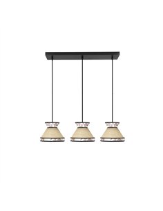 Regleta Constantinopla 3xe27 Beis/rojo Regx68x20cm