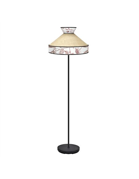 Pie Salon Constantinopla 1xe27 Beis/rojo 156x40x40cm