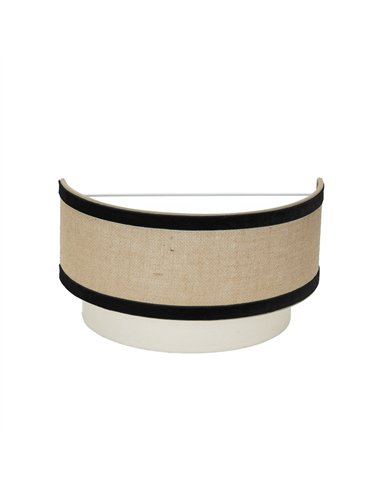 Aplique Cornalina 1xe27 Beis/negro  17,5x30x16cm