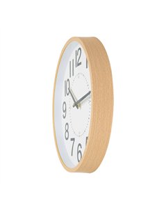 Reloj De Pared Pipo Madera/beis 35d Mov.continuo 2