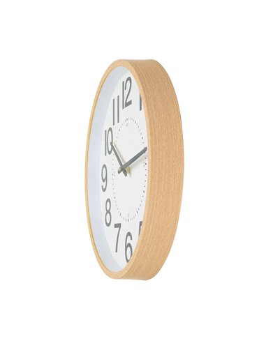 Reloj De Pared Pipo Madera/beis 35d Mov.continuo