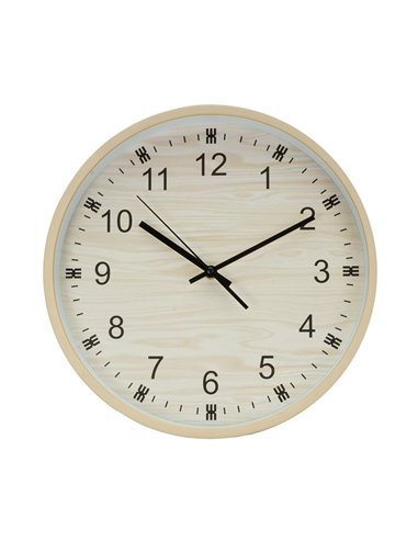 Reloj De Pared Kiwi Madera 35d Mov.continuo