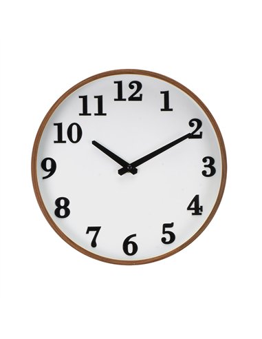 Reloj De Pared Lisbon Madera Osc/blan 30d Mov.cont
