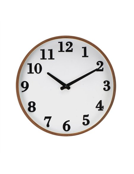 Reloj De Pared Lisbon Madera Osc/blan 30d Mov.cont