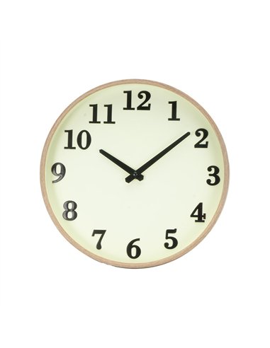Reloj De Pared Lisbon Madera/vainilla 30d Mov.cont