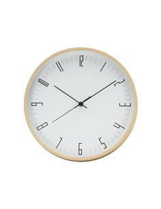 Reloj De Pared Spider Madera/blan 30d Mov.continuo