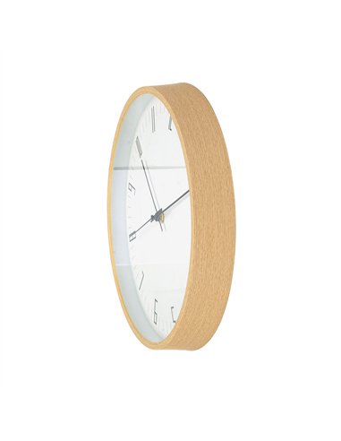 Reloj De Pared Spider Madera/blan 30d Mov.continuo