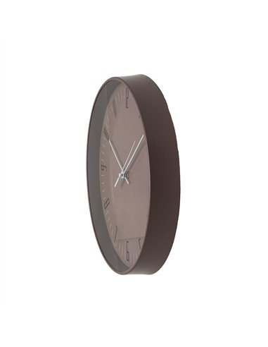 Reloj De Pared Lemur Marron 30d Mov.continuo