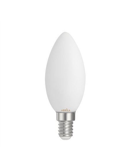 Bombilla Vela Filam.opal 4w 3000k Abrila E14  360lm 9,7x3,5x3,5cm