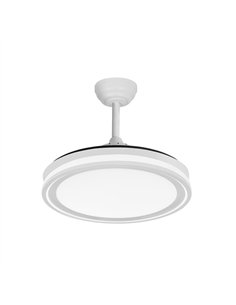 Ventilador Dc Bandido 59w Blanco 4aspas 107d 5900lm 3500-4000-6500k Remoto Y Temporizador 2