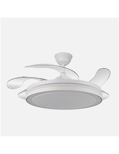 Ventilador Dc Esparta Maxi 80w 10255lm Blanco 132d 5asp 3000-4000-6000k Remoto+temporizador+memoria
