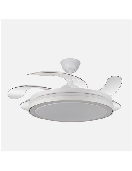 Ventilador Dc Esparta Maxi 80w 10255lm Blanco 132d 5asp 3000-4000-6000k Remoto+temporizador+memoria