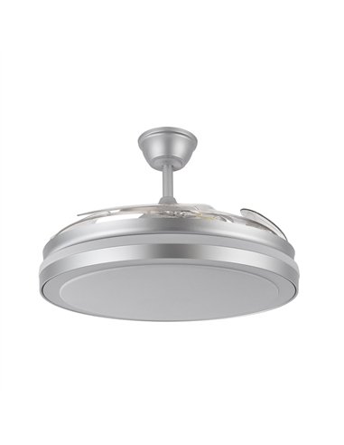 Ventilador Dc Esparta Maxi 80w 10255lm Plata 132d 5asp 3000-4000-6000k Remoto+temporizador+memoria