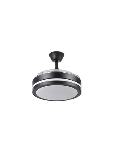 Ventilador Dc Esparta Peque 44w 5182lm Negro 72d 3asp 3000-4000-6000k Remoto+temporizador+memoria