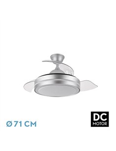 Ventilador Dc Esparta Peque 44w 5182lm Plata 72d 3asp 3000-4000-6000k Remoto+temporizador+memoria