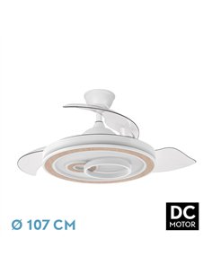 Ventilador Dc Sultan 68w Blanco/haya 3asp.107d 4960lm 3000-4500-6500k Reg.intensidad+remoto+memoria+temporizador