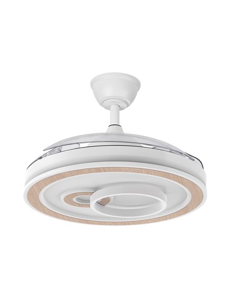 Ventilador Dc Sultan 68w Blanco/haya 3asp.107d 4960lm 3000-4500-6500k Reg.intensidad+remoto+memoria+temporizador