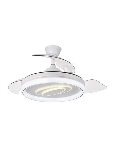 Ventilador Dc Maracana 57w Blanco 3asp.107d 5980lm 3000-4500-6500k Reg.intensidad+remoto+memoria+temporizador