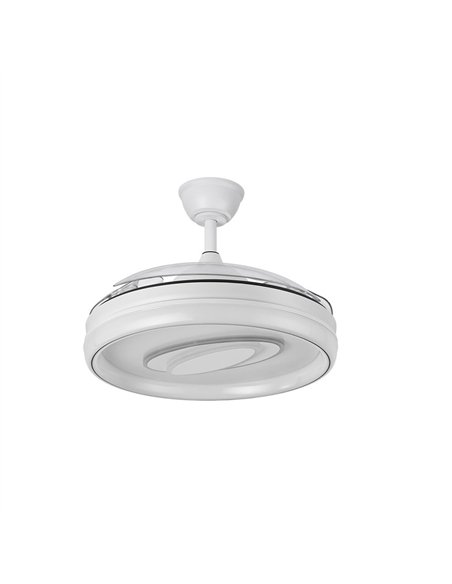 Ventilador Dc Maracana 57w Blanco 3asp.107d 5980lm 3000-4500-6500k Reg.intensidad+remoto+memoria+temporizador