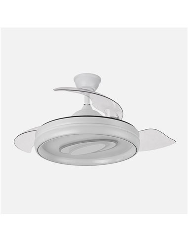 Ventilador Dc Maracana 57w Blanco 3asp.107d 5980lm 3000-4500-6500k Reg.intensidad+remoto+memoria+temporizador