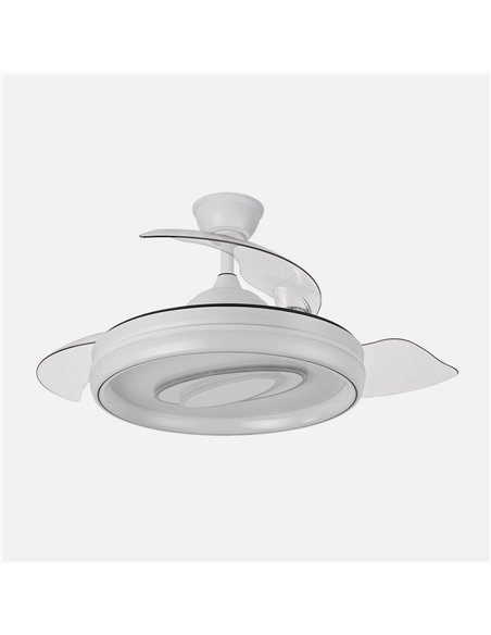Ventilador Dc Maracana 57w Blanco 3asp.107d 5980lm 3000-4500-6500k Reg.intensidad+remoto+memoria+temporizador