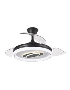 Ventilador Dc Maracana 57w Negro 3asp.107d 5980lm 3000-4500-6500k Reg.intensidad+remoto+memoria+temporizador 2